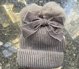 Pom Pom Beanie - Grey