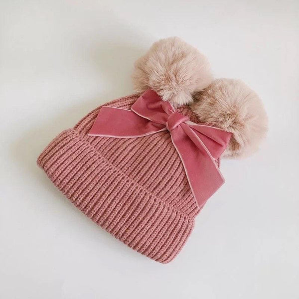 Pom Pom Beanie - pink - Sweet Gabby