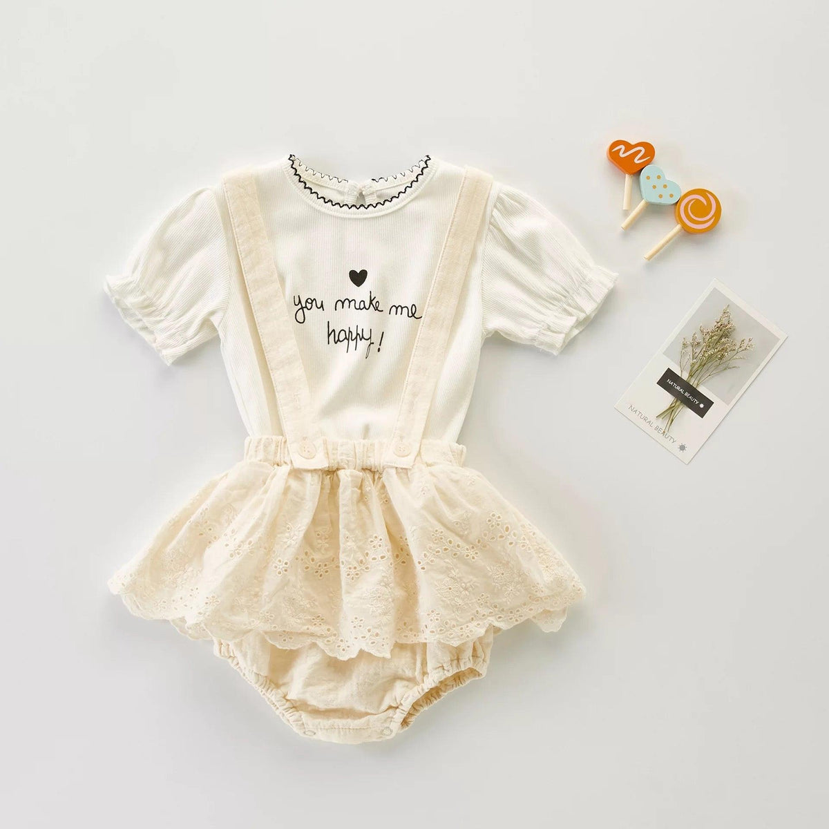 Beige Suspender - Sweet Gabby