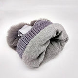 Pom Pom Beanie - Grey - Sweet Gabby