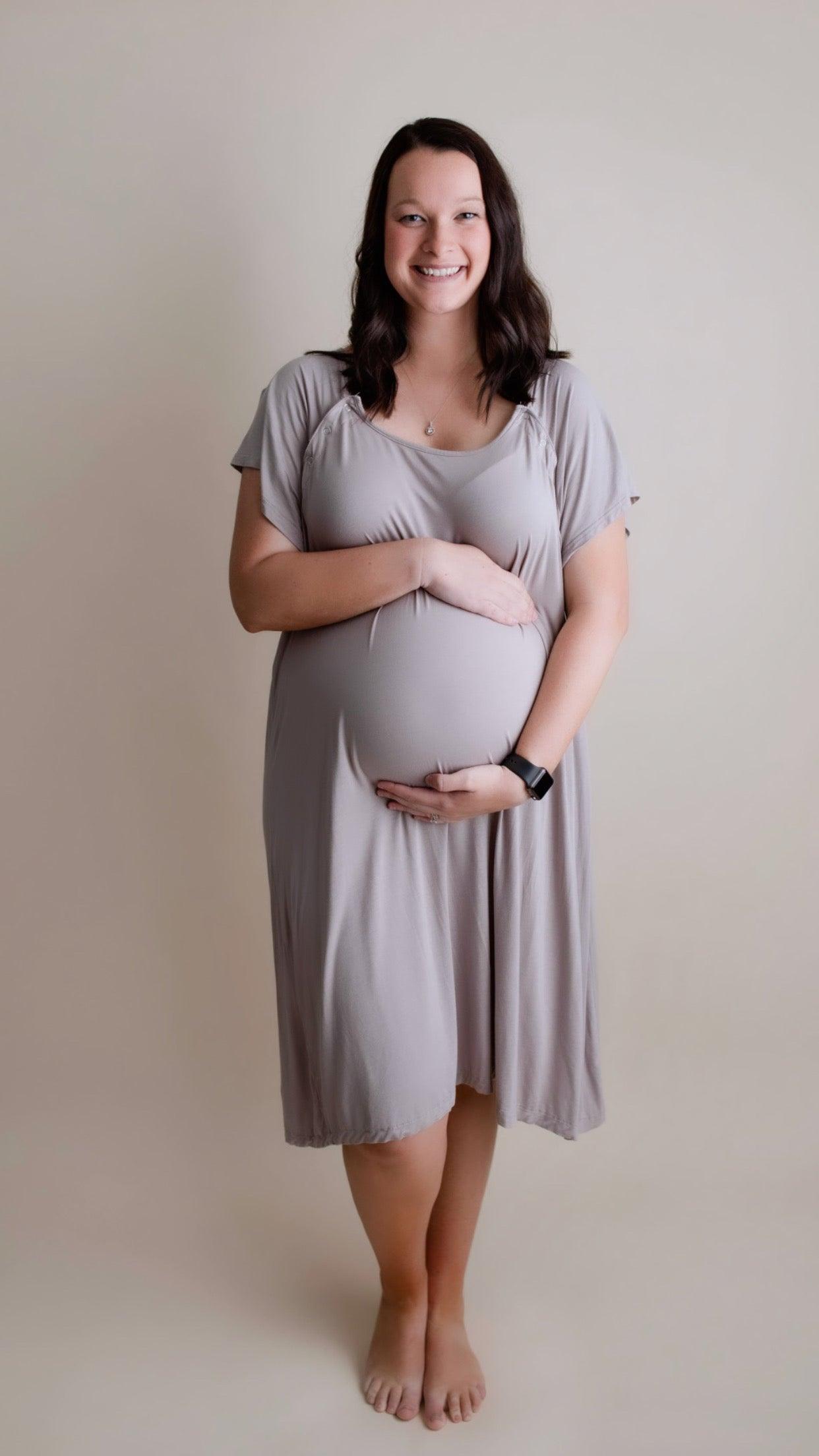 Plus Size Maternity Delivery & Nursing Robes | PinkBlush Maternity