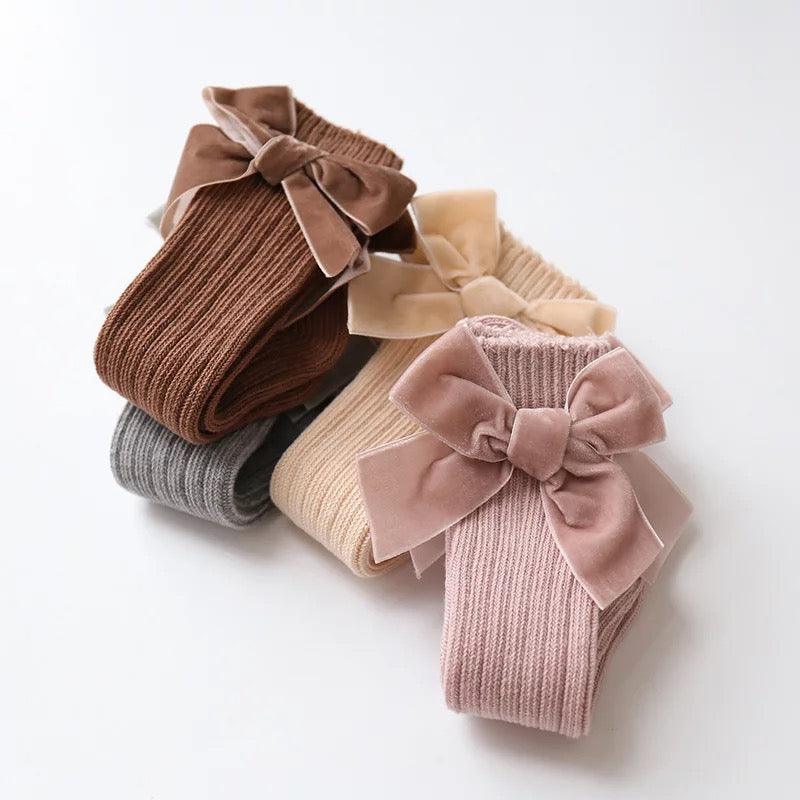 Velvet Bow Socks - Sweet Gabby
